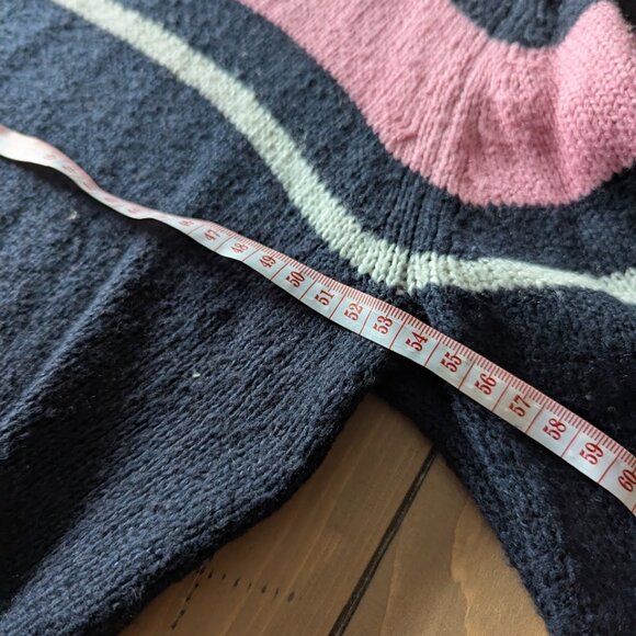 DJAB Navy Blue Striped Sweater w/ Pink Accent – Size L - Picture 5 of 6